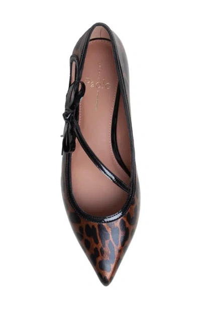 Linea Paolo Nuri Bow Pointed Toe Patent Flat In Multi