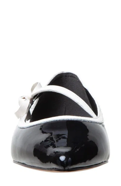 Linea Paolo Nuri Bow Pointed Toe Patent Flat In Multi