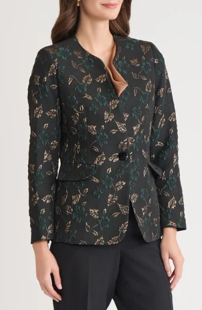 Kasper Print One-button Blazer In Multi