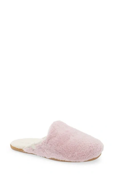 Olukai Hale Slip-on Genuine Shearling Mule In Pink
