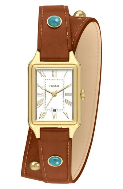 Fossil Women's Raquel Three-hand Date Brown Leather Watch
