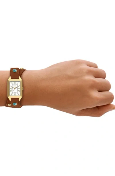 Fossil Women's Raquel Three-hand Date Brown Leather Watch