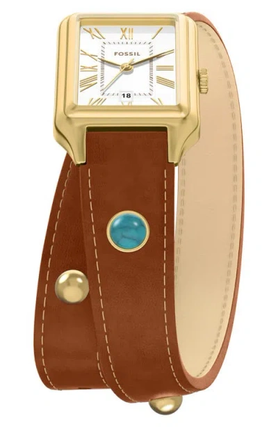 Fossil Women's Raquel Three-hand Date Brown Leather Watch