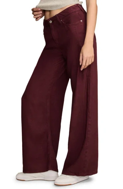 Lucky Brand Women's High-rise Palazzo Pants In Burgundy