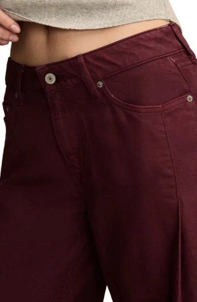 Lucky Brand Women's High-rise Palazzo Pants In Burgundy