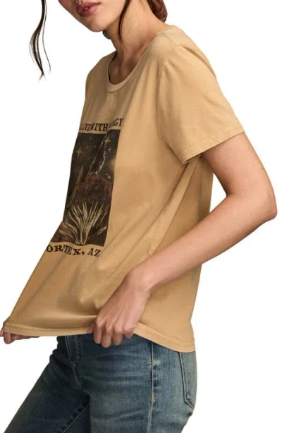 Lucky Brand Women's Alive With Energy Arizona Classic Crew Neck T-shirt In Brown