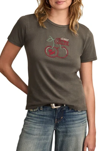 Lucky Brand Women's Very Cherry Coke Classic Crew Neck T-shirt In Brown