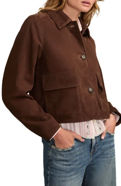 Lucky Brand Women's Suede Leather Jacket In Brown