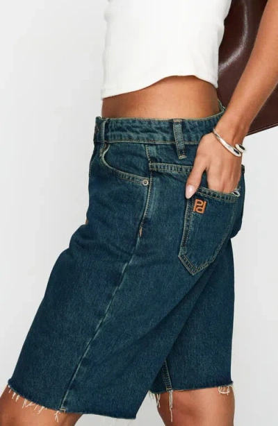 Princess Polly Cult Classic Denim Shorts In Blue