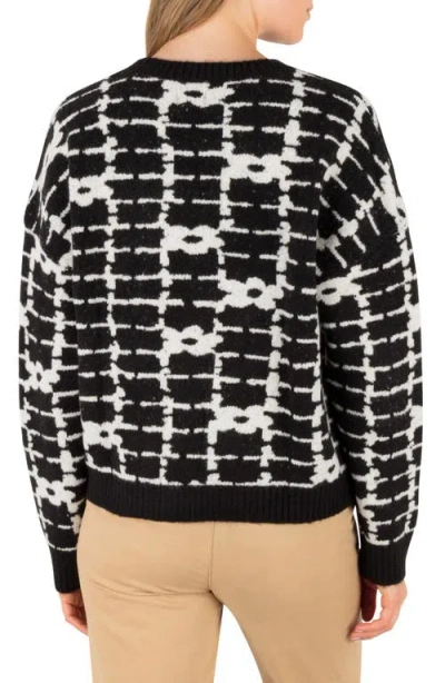 Hurley Daisy Trellis Crewneck Sweater In Black