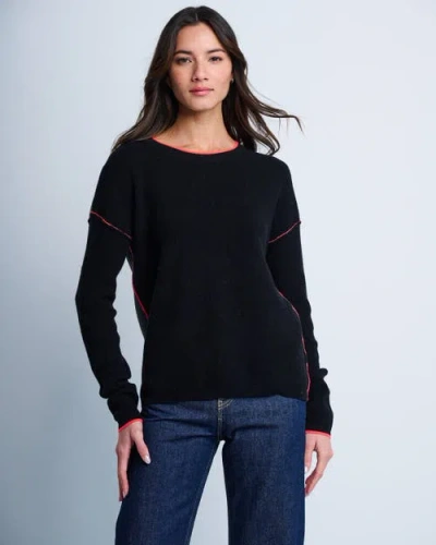Lisa Todd Around Town Cotton Cashmere Sweater In Black
