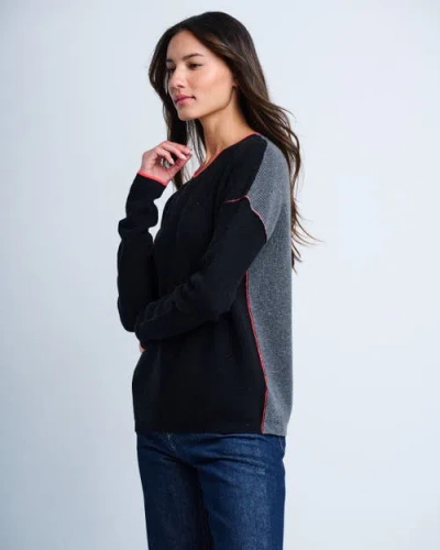 Lisa Todd Around Town Cotton Cashmere Sweater In Black