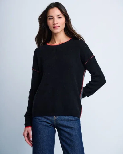 Lisa Todd Around Town Cotton Cashmere Sweater In Black