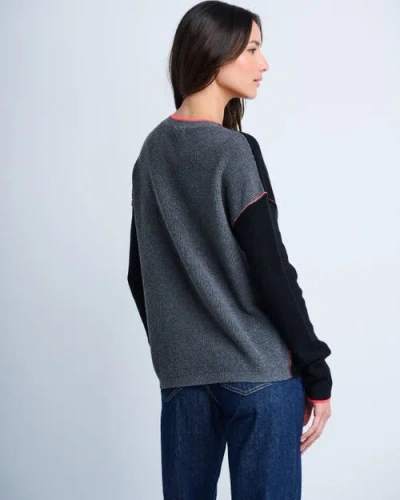 Lisa Todd Around Town Cotton Cashmere Sweater In Black