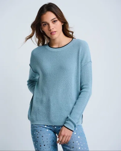Lisa Todd Around Town Cotton Cashmere Sweater In Blue