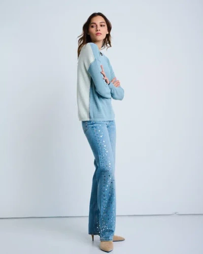 Lisa Todd Around Town Cotton Cashmere Sweater In Blue