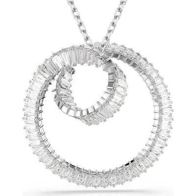 Swarovski Matrix Pendant Necklace, 25.6-29.5 In Metallic