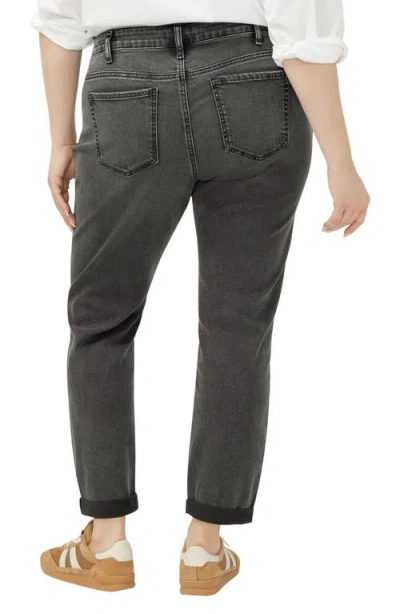 Silver Jeans Co. Plus Size Boyfriend Mid Rise Slim Leg Jeans In Black