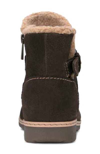 Earth Women's Hutton Buckle Strap Cozy Booties In Brown