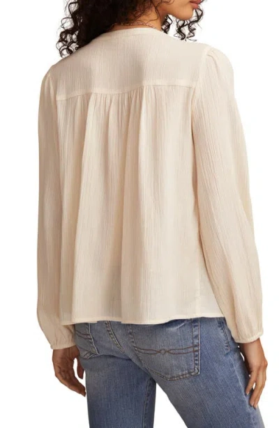 Lucky Brand Women's Peasant Button Down Blouse In Neutral