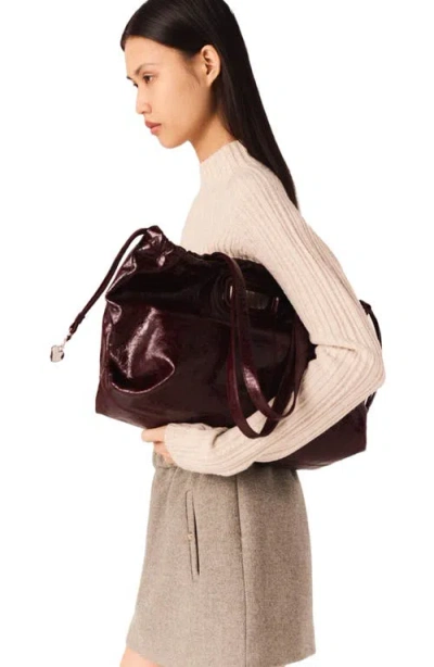 Maje Cropped Cable-knit Sweater In Neutral