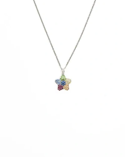Fry Powers Flower Powers Charm Pendent Necklace In Metallic