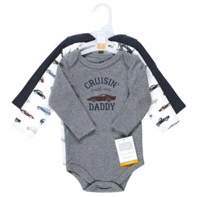 Hudson Baby Cotton Long-sleeve Bodysuits 3-pack In Multi