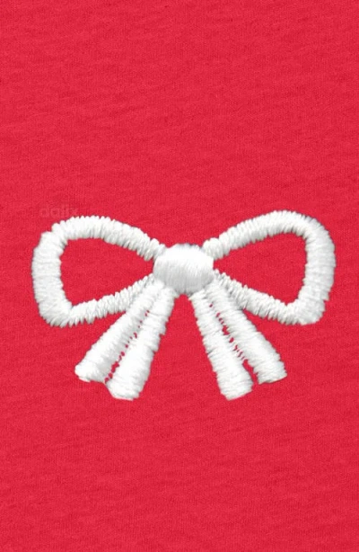 Dalix Womens Bow Lightweight High Waisted Tee In Red