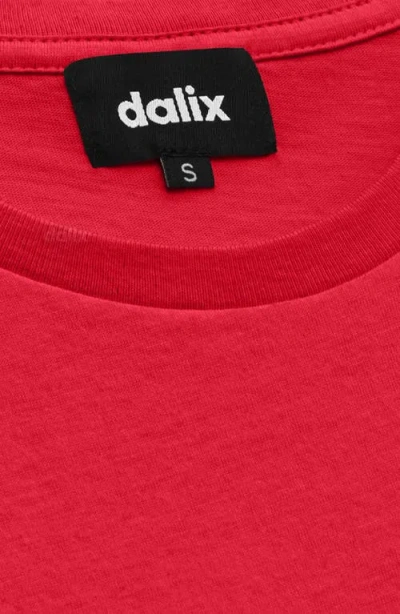 Dalix Womens Bow Lightweight High Waisted Tee In Red