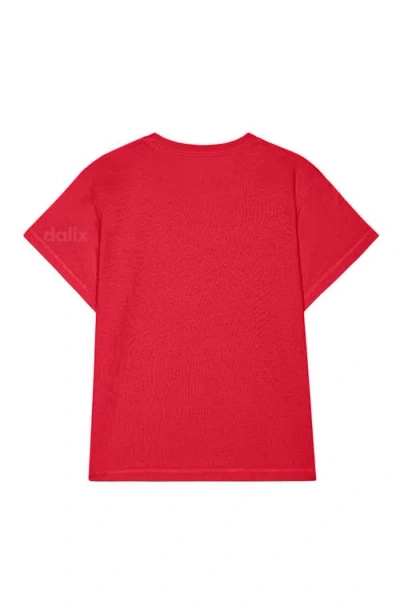 Dalix Womens Bow Lightweight High Waisted Tee In Red