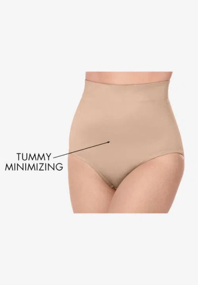 Secret Solutions Power Shaper Firm Control High Waist Shaping Brief In Brown