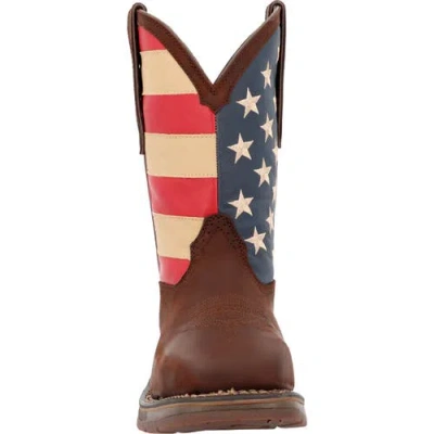 Durango Patriotic Steel Toe Work Boot In Brown