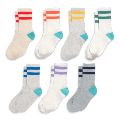Primary Kids Athletic Sock 7-pack In Multi