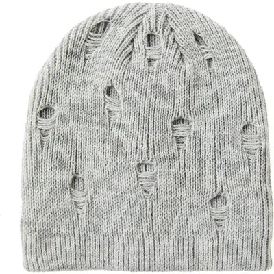 Cotton On Distressed Beanie In Gray