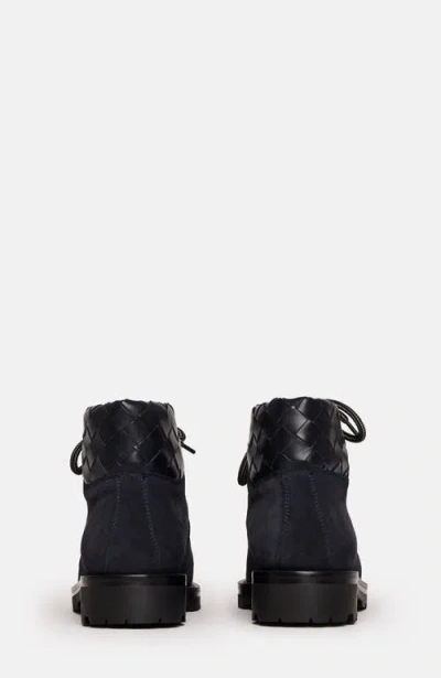 Scarosso Catherine Woven-panel Lace-up Boots In Black