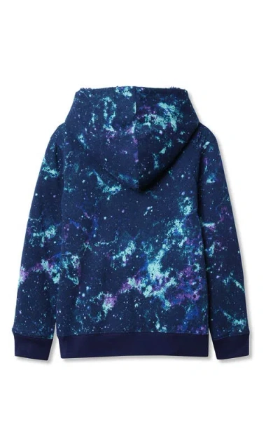 Lands' End Kids High Pile Lined Zip Hoodie In Blue