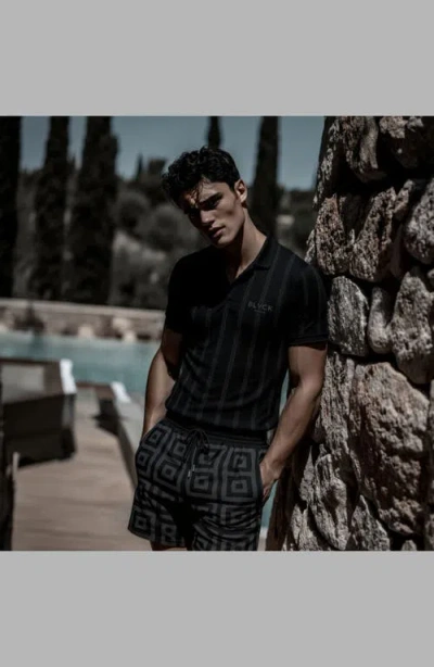 Blvck Pattern Swim Short In Black