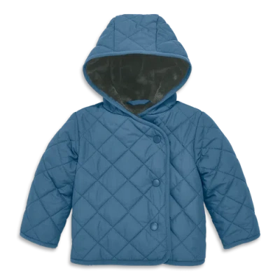 Primary Baby Quilted Fleece-lined Puffer Jacket In Blue