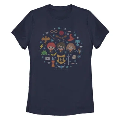 Harry Potter Chibi Friends  Graphic T-shirt In Blue