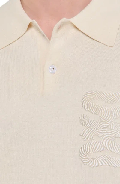 Sandro Embroidered-detail Polo Shirt In White