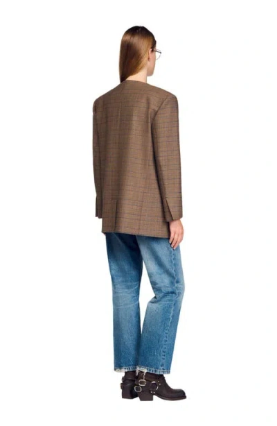 Sandro Oversized Checked Jacket