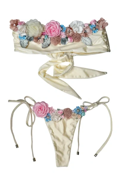 Beach Bunny Swimwear Secret Garden Tie Side Tango Bottom In Animal Print