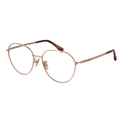 Max Mara Rose Gold Women Optical Frames In Gold