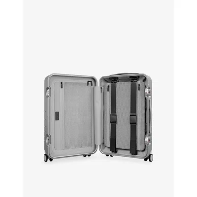 Monos Silver Hybrid Cabin 4-wheel Suitcase In Silver