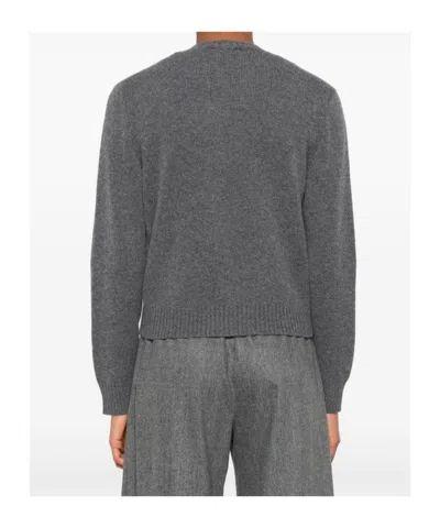 Fabiana Filippi Soft Wool Blend Long Sleeve Jacket In Gray