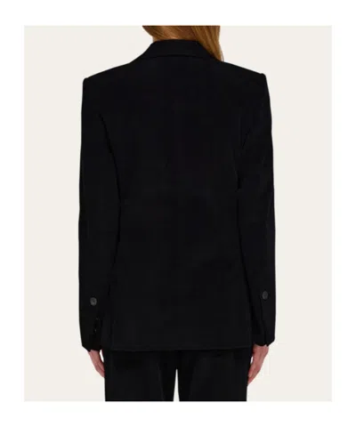 Ferragamo Corduroy Blazer In Black