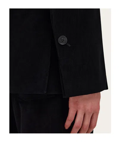 Ferragamo Corduroy Blazer In Black