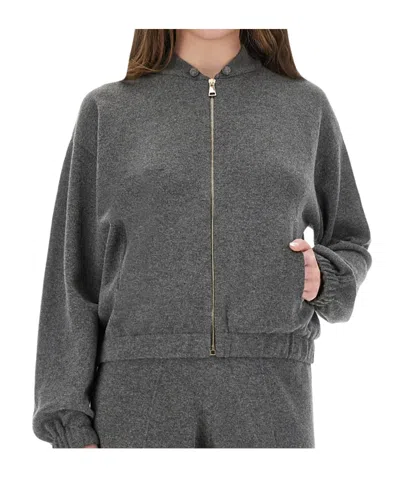 Fabiana Filippi Wool, Silk And Cashmere Sweatshirt In Gray