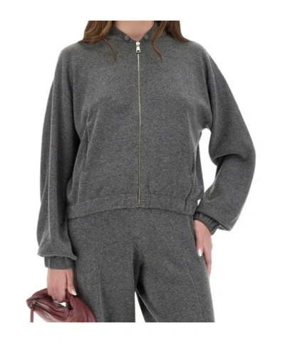 Fabiana Filippi Wool, Silk And Cashmere Sweatshirt In Gray