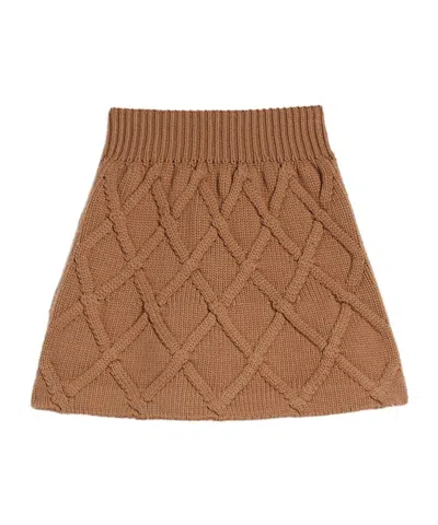 Jil Sander Wool Knit Mini Skirt In Multi